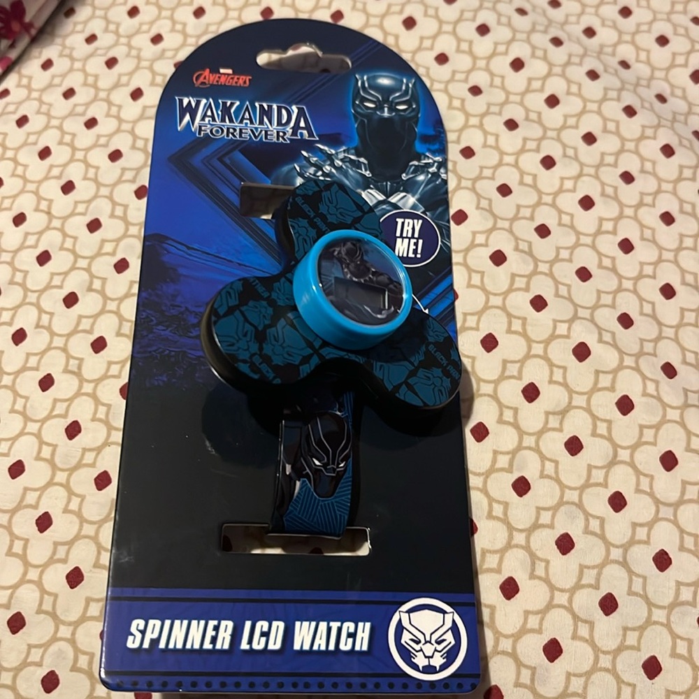 Wakanda Forever watch. Blue and black .